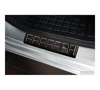 Seuils de portes inoxydable noir compatible avec Citroën Jumpy/Spacetourer & Peugeot Expert/Traveller & Toyota Proace 2016- & Opel Vivaro/Zafira Life 2019- & Fiat Scudo/Ulysse 2022- -2-pièces avant