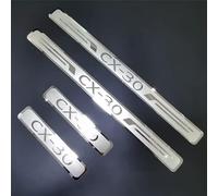 Seuils de Portière Maz-da CX-30 CX30 2019-2026 en Acier Inoxydable | Protection Haut de Gamme Anti-Rayures | Design avec Logo Gravé au Laser | Set 4 Pièces | Installation Facile