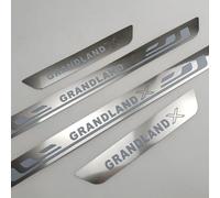 Seuils de Portière Vauxhall Opel Grandland X en Acier Inoxydable | Protection Haut de Gamme Anti-Rayures | Design avec Logo Gravé au Laser | Set 4 Pièces | Installation Facile