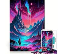 Seul dans Un Monde Fantastique Puzzle de 1000 pièces pour Adolescents Jeu de Train cognitif Ajustement Parfait sans Espace Format Compact Amusant pour des Moments de Jeu en Famille (38x26cm)
