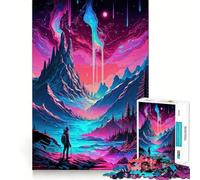 Seul dans Un Monde Fantastique Puzzle de 1000 pièces pour Adolescents Stimulation Cognitive Amusant Emboîtement sûr Pas de pièces Qui se détachent Une façon captivante de Passer Le Temps (50x75cm)