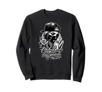 Seul Dieu Peut me Juger Chicano Tattoo Art Prière Low Rider Sweatshirt
