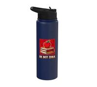 Seul l'enseignement est inscrit dans mon ADN | Funny Educator Schoolteacher School Stainless Steel Insulated Water Bottle