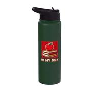 Seul l'enseignement est inscrit dans mon ADN | Funny Educator Schoolteacher School Stainless Steel Insulated Water Bottle