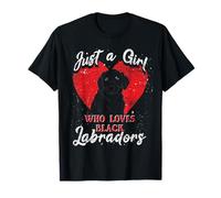 Seule une fille qui aime le labrador noir aime le chien Labrador T-Shirt