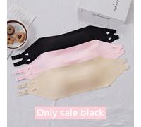 [Seulement 1 pièce Soutien-gorge bandeau anti-exposition en soie, bralette sans bretelles et dos nu en une pièce pour étudiantes et adolescentes, noir d'école d'hiver] 9Y,10Y,11YUnicoloreÉtoffe