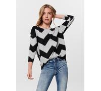 Seulement Femmes Imprimé 3/4 Manches Shirt Lâche Pull Motif Haut ONLELCOS NEUF