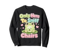 Seulement Ici pour renifler Les chaises Kawaii Frog Sweatshirt