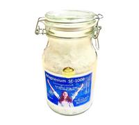 Seulement le meilleur pour votre corps ! 3 x granulés de chlorure de magnésium 1000 ml Verre à col large - L'original de la mer Morte - Pas de produits chimiques Testé en laboratoire et sans produits