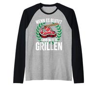 Seulement si Elle saigne Peut être Griller de la Viande Viking Manche Raglan