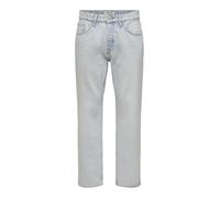 Seulement & Sons Jean Denim Homme Coupe Classique Fermeture Éclair, Couleurs:Bleu, Taille de Pantalon:30W / 34L, Longueur de Jambe: