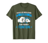 Seuls Les Meilleurs Frères sont promus Tonton Loading bébé T-Shirt, Homme, Olive, 3XL