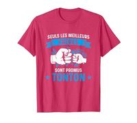 Seuls Les Meilleurs Frères sont promus Tonton Loading bébé T-Shirt, Homme, Rouge Chiné, L