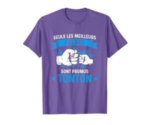 Seuls Les Meilleurs Frères sont promus Tonton Loading bébé T-Shirt, Homme, Violet Chiné, L