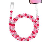 SEUMOO Câble de charge pour iPhone 1 m Câble de charge perlé 66 W Câble de charge rapide mignon 3 A Pearl USB A Câbles de chargeur de téléphone filles femmes pour iPhone 14 13 12 11 Pro Max Plus XS XR