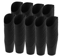 SEUNMUK Lot de 100 gobelets à frites en papier kraft de 414 ml, pour gaufres, crème glacée, noir