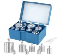 SEUNMUK Lot de 16 poids d'étalonnage de 2000 g, échelle en grammes-M2 classe 10 g, 20 g, 50 g, 100 g, 200 g, 500 g avec pince à épiler, kit de poids pour balance numérique, balance à bijoux