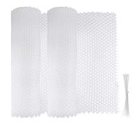 SEUNMUK Lot de 2 rouleaux de grillage métallique décoratif polyvalent en plastique avec 40 attaches à fermeture éclair, clôture temporaire pour cour 40 x 25 m