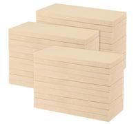 SEUNMUK Lot de 30 planches rectangulaires en bois de pin brut - 100 x 40 x 6 mm - Pour bricolage, travaux manuels, modèles architecturaux, teinture, découpe, chantournage, peinture