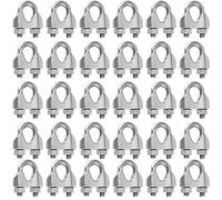 SEUNMUK Lot de 40 serre-câbles en acier inoxydable de 1,6 cm, Premium et solide M8