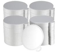 SEUNMUK Lot de 400 mini bases rondes en carton argenté de 8,9 cm, base ronde pour gâteau en mousse de qualité alimentaire et jetable