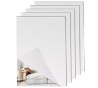 SEUNMUK Lot de 5 miroirs autocollants - 40 x 30 cm - Sans verre - Feuille acrylique HD de 3 mm d'épaisseur - Pour chambre à coucher, salon, couloir