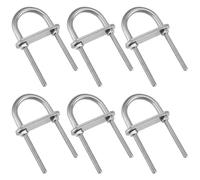 SEUNMUK Lot de 6 boulons en U ronds en métal, M5 × 78 mm, boulons en U en acier inoxydable 304, écrous hexagonaux et entretoises pour fixer des supports de tuyauterie