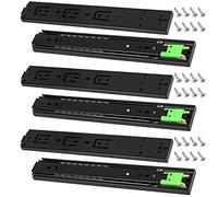 SEUNMUK Lot de 6 paires de glissières de tiroir de 25,4 cm - Extension complète à 3 plis - Roulements à billes à montage latéral avec vis de montage pour armoires de cuisine, tiroirs de table