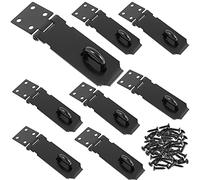 SEUNMUK Lot de 8 loquets de verrouillage en acier inoxydable de 10,2 cm pour porte, porte, tiroir, armoire, noir