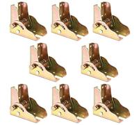 SEUNMUK Lot de 8 supports pliables - Charnière autobloquante - Raccords de pieds robustes - Support d'extension pour pied de table, établi pliant, table de travail