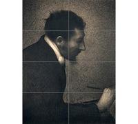 Seurat Portrait Artist Edmond Francois Aman-Jean Painting XL Giant Panel Poster (8 Sections) Artiste La peinture Affiche