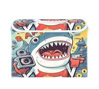 Sevdomey Bacs de rangement pliables en forme de requin avec couvercles et poignée de transport pour la maison, la chambre à coucher, le placard, le bureau, la chambre d'enfant