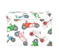 Sevdomey Bacs de rangement pliables pour voiture avec couvercles et poignée de transport pour la maison, la chambre à coucher, le placard, le bureau, la chambre d'enfant