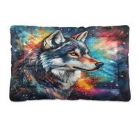 Sevdomey Beautiful Wolf Coussin pour animal domestique pour chien et chat - Lavable - Doux et confortable - Avec fond antidérapant - Pour chiens et chats de petite, moyenne et grande taille - 45 x 60