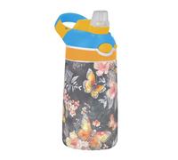 Sevdomey Belle bouteille d'eau pour enfants avec paille pour filles et garçons, en acier inoxydable, isolée et étanche, 480 ml pour l'école, la crèche, les voyages, le sport
