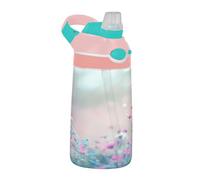Sevdomey Belle bouteille d'eau pour enfants avec paille pour filles et garçons, isolation en acier inoxydable étanche 480 ml pour école, crèche, voyage, sport