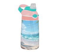 Sevdomey Belle bouteille d'eau pour enfants avec paille pour filles et garçons, isolation en acier inoxydable étanche 480 ml pour école, crèche, voyage, sport