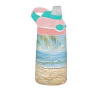 Sevdomey Belle bouteille d'eau pour enfants avec paille pour filles et garçons, isolation en acier inoxydable étanche 480 ml pour école, crèche, voyage, sport