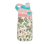 Sevdomey Bouteille d'eau avec paille pour filles et garçons, en acier inoxydable, isolée et étanche, 480 ml, pour l'école, la crèche, les voyages, le sport