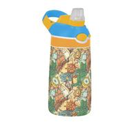Sevdomey Bouteille d'eau classique pour enfants avec paille pour filles et garçons, en acier inoxydable, isolée et étanche, 480 ml pour école, crèche, voyage, sport