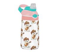 Sevdomey Bouteille d'eau d'Halloween fantômes pour enfants avec paille pour filles et garçons, isolation en acier inoxydable étanche 480 ml pour école, crèche, voyage, sport