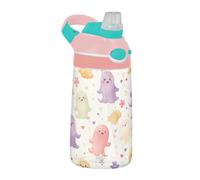 Sevdomey Bouteille d'eau pour enfants avec paille pour filles et garçons, isolation en acier inoxydable étanche 480 ml pour école, crèche, voyage, sport