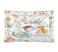 Sevdomey Coussin Aquarelle Mignon en Forme de Dragon pour Animal Domestique pour Chien et Chat - Lavable - Doux et Confortable - avec Fond antidérapant - pour Chiens et Chats de Petite, Moyenne et