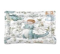 Sevdomey Coussin Aquarelle Mignon en Forme de Dragon pour Animal Domestique pour Chien et Chat - Lavable - Doux et Confortable - avec Fond antidérapant - pour Chiens et Chats de Petite, Moyenne et