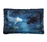 Sevdomey Coussin mignon en forme de poisson koï pour chien ou chat - Lavable - Doux et confortable - Avec fond antidérapant - Pour chiens et chats de petite, moyenne et grande taille - 60 x 90 cm