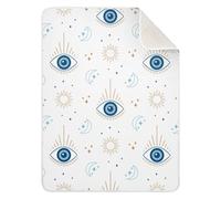 Sevdomey Couverture Magique Contre Le Mauvais œil pour bébé - Cadeau de Nouveau-né pour Filles et garçons - en Coton Doux - Couverture de réception pour Nouveau-né - Unisexe - 76 x 101 cm