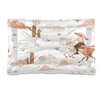 Sevdomey Cowgirl Riding Bronco Coussin pour chien et chat - Lavable - Doux et confortable - Avec fond antidérapant - Pour chiens et chats de petite, moyenne et grande taille - 45 x 60 cm