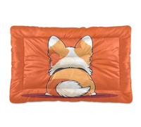 Sevdomey Cute Corgi Coussin pour animal domestique pour chien et chat - Lavable - Doux et confortable - Avec fond antidérapant - Pour chiens et chats de petite, moyenne et grande taille - 60 x 90 cm