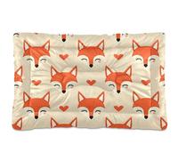 Sevdomey Cute Fox Tapis pour animal domestique pour chien et chat - Lavable - Doux et confortable - Avec fond antidérapant - Pour chiens et chats de petite, moyenne et grande taille, 60 x 90 cm
