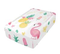Sevdomey Drap-housse flamants roses pour matelas gonflable, poche extra profonde de 61 cm, housse douce et respirante avec ouverture de valve à fermeture éclair pour lit gonflable
